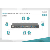 Digitus KVM Switch DisplayPort 4 Port, KVM-Switch 4K60Hz, 4 x DP in, 1 x DP/HDMI out