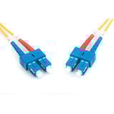 Digitus LWL Patchkabel, Duplex, SC > SC Stecker, Singlemode OS2 gelb, 2 Meter