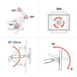 Ergotron LX Monitor Arm, Monitorhalterung weiß