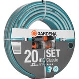 GARDENA Classic Schlauch Set 13mm (1/2") grau/türkis, 20 Meter, mit Anschlüssen