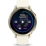 Garmin Venu 4 - 41 mm, Smartwatch Beige/Lunargold, Silikon-Armband in Bone