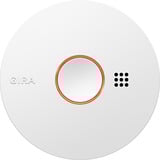 Gira Rauchwarnmelder Basic Q Label mit integrierter Funktionstaste und Störanzeige, Rauchmelder weiß, Retail