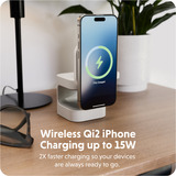  Hyperjuice Qi2 3-in-1 Magnetische Ladestation weiß