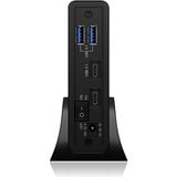 ICY BOX IB-382H-C31, Laufwerksgehäuse schwarz, für 1x HDD/SSD mit USB 3.2 (Gen 2) Type-C Anschluss und USB Hub