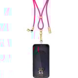 Intenso Handykette und Lade-/Datenkabel Cell Phone Charging Lanyard neon-pink, 1,65 Meter, USB-C, PD3.0 / QC4.0, Nylon