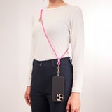 Intenso Handykette und Lade-/Datenkabel Cell Phone Charging Lanyard neon-pink, 1,65 Meter, USB-C, PD3.0 / QC4.0, Nylon