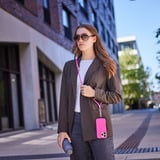 Intenso Handykette und Lade-/Datenkabel Cell Phone Charging Lanyard neon-pink, 1,65 Meter, USB-C, PD3.0 / QC4.0, Nylon