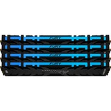 Kingston FURY DIMM 32 GB DDR4-3600 (4x 8 GB) Quad-Kit, Arbeitsspeicher schwarz, KF436C16RBAK4/32, Renegade RGB, INTEL XMP
