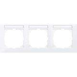 Merten Rahmen dreifach zur eindeutigen Kennzeichnung von Einsätzen weiß, Retail