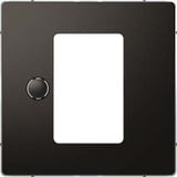 Merten Zentralplatte Uni Temperaturregler anthrazit, Retail