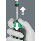 Wera Kraftform Kompakt 20 RA-R mit Tasche, Bit-Satz schwarz/grün, 6-teilig, 1/4", mit Ratschenfunktion und Rapidaptor Schnellwechselfutter