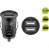 goobay Dual-USB Auto Ladegerät (2xUSB) schwarz