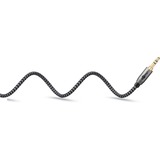 goobay Plus Audio Adapterkabel AUX 3,5mm Klinke > Stereo-Cinch Stecker schwarz/silber, 0,5 Meter