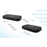i-tec Thunderbolt 3/USB-C Dual 4K Docking Station Power Delivery 60W, Dockingstation schwarz, Anschluss per USB-C/Thunderbolt 3