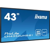 iiyama ProLite LH4352UHS-B1, Public Display schwarz, UltraHD/4K, Android, HDMI