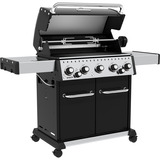 Broil King Gasgrill Baron 590 - BUNDLE schwarz/edelstahl, mit Seiten- und Heckbrenner, inkl. Gussplatte und Schutzhülle
