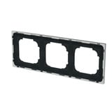 Busch-Jaeger Rahmen dreifach mit Dekorring chrom, Retail