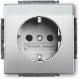 Busch-Jaeger Schutzkontaktsteckdose Einsatz edelstahl, Retail