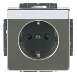 Busch-Jaeger Schutzkontaktsteckdose Einsatz edelstahl, Retail