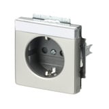 Busch-Jaeger Schutzkontaktsteckdose Einsatz edelstahl, Retail