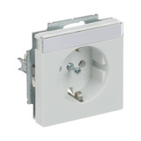 Busch-Jaeger Steckdosen Einsatz mit Schriftfeld matt weiß, Retail