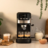 Cecotec Power Espresso 20 Pecan, Espressomaschine blauschwarz/edelstahl, 1100 Watt