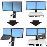 Ergotron WorkFit Umbausatz von Monitor & Laptop zu Dual Display, Halterung schwarz, für Workfit-S / WorkFit-C / Workfi t-A