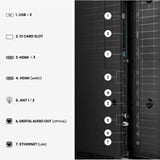 Hisense 55UR8DS RGB MiniLED, LED-Fernseher 139 cm (55 Zoll), schwarz/dunkelgrau, UltraHD/4K, Hi-View AI Engine RGB, 180Hz Panel
