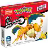 MEGA Pokémon Bauspielzeugset Glurak mit Actionfigur für Kinder, Konstruktionsspielzeug 222 Teile