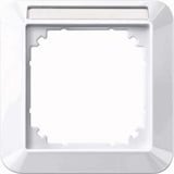 Merten Rahmen mit Beschriftungsträger einfeldig weiß (glänzend), Retail