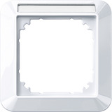 Merten Rahmen mit Beschriftungsträger einfeldig weiß (glänzend), Retail