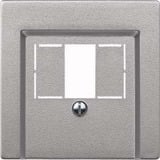 Merten Zentralplatte Aluminium für Telekommunikations-Anschlussdose Typ 297960 aluminium, Retail
