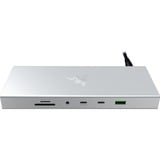 Razer USB 4 Dock - Mercury, Dockingstation silber, USB4, USB-A, USB-C, Gigabit LAN, HDMI, DP, PD