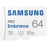 SAMSUNG PRO Endurance 64 GB microSDXC (2022), Speicherkarte weiß, UHS-I U1, Class 10, V10
