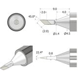 iFixit FixHub Lötspitze messerförmig 1,4 mm, Lötkolben silber