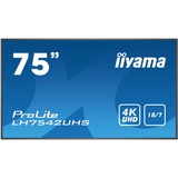 iiyama LH7542UHS-B3, LED-Monitor schwarz, UltraHD/4K, HDMI, IPS