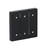 0 Wippe dreifach Elektroniktaster schwarz, Retail