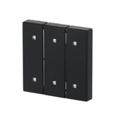 0 Wippe dreifach Elektroniktaster schwarz, Retail