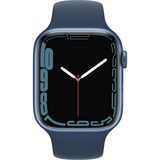 Apple Watch Series 7, Smartwatch blau/dunkelblau, 45 mm, Sportarmband, Aluminium-Gehäuse, LTE