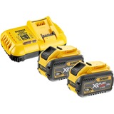 DeWALT XR FLEXVOLT AKKU 2er-Set schwarz/gelb, Schnellladegerät, 2x Akku, T STAK-Box II, Akku-Trage