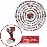 EINHELL Power X-Change Akku-Schlagschrauber TE-CI 18/1 Li - Solo, 1/4", 18Volt rot/schwarz, ohne Akku und Ladegerät