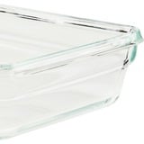 Emsa CLIP & CLOSE Glas-Frischhaltedose 2,0 Liter transparent/rot, rechteckig