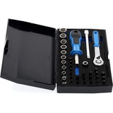 GEDORE Steckschlüssel-Satz 1/4", 37-teilig, Werkzeug-Set mit Hebel-Umschaltknarre