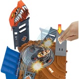 Hot Wheels Monster Trucks Arena World: Semi-Finals Asst - Tiger Shark's Spin Out Frenzy, Rennbahn inkl. 3 Spielzeugautos