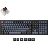 Keychron K10 Pro, Gaming-Tastatur schwarz/blaugrau, DE-Layout, Keychron K Pro Brown, Hot-Swap, Aluminiumrahmen, RGB, PBT