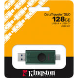Kingston DataTraveler Duo 128GB, USB-Stick grün/schwarz, USB-A, USB-C