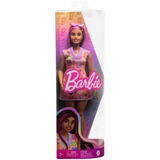 Mattel Barbie Fashionistas-Puppe mit pinkfarbenen Strähnen und Kleid mit Herzaufdruck 