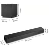 Medion Life S61022 Dolby Atmos Soundbar schwarz, Bluetooth, Funk-Subwoofer