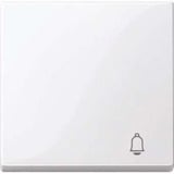 Merten Wippe Klingel für Wechselschalter, Kreuzschalter und Taster, 1-fach, glänzend weiß (glänzend), Retail