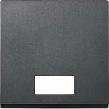 Merten Wippe mit Symbolfenster rechteckig für Kontrollschalter- und Taster-Einsatz, 1-fach anthrazit, Retail